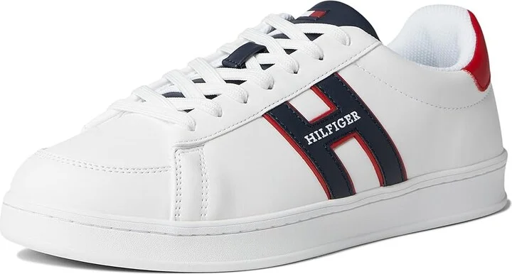 Tommy Hilfiger Jolix Men's Shoes White/Navy/Red : 11 D - Medium, Faux Leather - Image 5