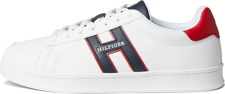 Tommy Hilfiger Jolix Men's Shoes White/Navy/Red : 11 D - Medium, Faux Leather - Image 6
