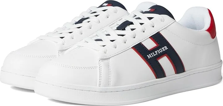 Tommy Hilfiger Jolix Men's Shoes White/Navy/Red : 11 D - Medium, Faux Leather