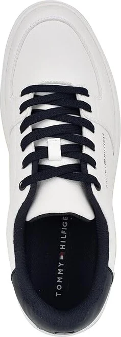 Tommy Hilfiger Jorian Men's Shoes White/Navy : 9.5 M, Leather/Rubber - Image 2