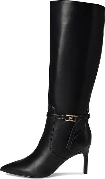 Tommy Hilfiger Jullie High Women's Heels Shoes Black : 7 M, Leather - Image 6