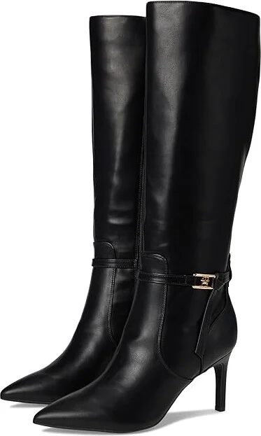 Tommy Hilfiger Jullie High Women's Heels Shoes Black : 7 M, Leather