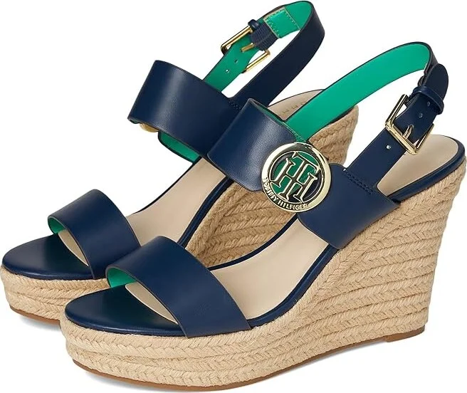 Tommy Hilfiger Kahdy Women's Wedge Shoes Dark Blue : 10 M, Rubber/Synthetic