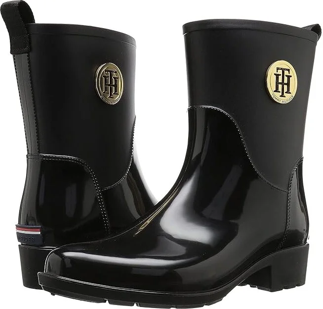 Tommy Hilfiger Kippa Women's Shoes Black Synthetic : 6 M, Rubber