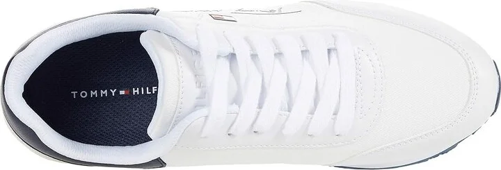 Tommy Hilfiger Laces Women's Shoes White/White/Navy : 6 M, Synthetic/Textile - Image 2