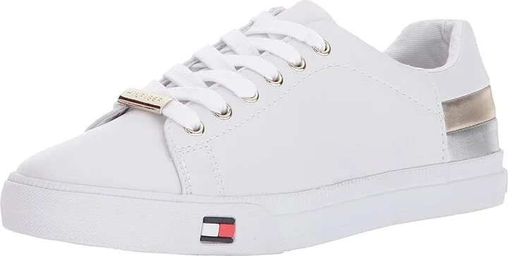 Tommy Hilfiger Laddi Women's Shoes White/Silver/Gold : 10 M, Synthetic - Image 2