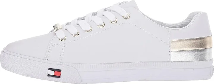 Tommy Hilfiger Laddi Women's Shoes White/Silver/Gold : 10 M, Synthetic - Image 7
