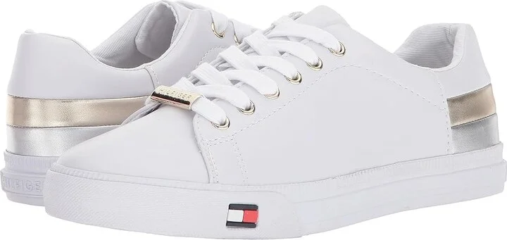 Tommy Hilfiger Laddi Women's Shoes White/Silver/Gold : 10 M, Synthetic
