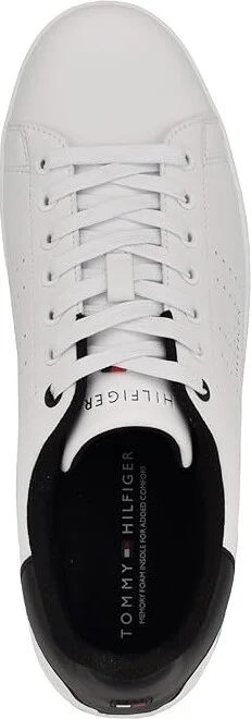Tommy Hilfiger Liston Men's Shoes White/Black : 9.5 D - Medium, Leather - Image 2