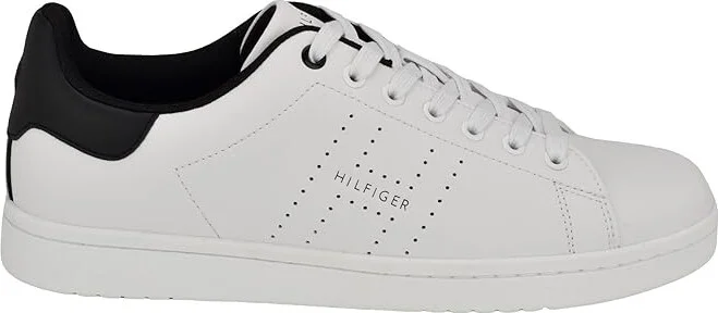 Tommy Hilfiger Liston Men's Shoes White/Black : 9.5 D - Medium, Leather - Image 5