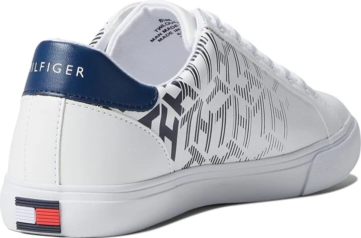 Tommy Hilfiger Loura3 Women's Shoes White/Twilight Indigo : 5 M, Synthetic - Image 4