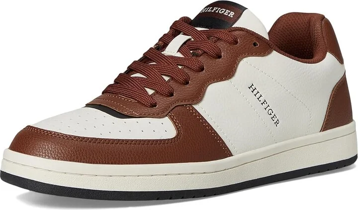 Tommy Hilfiger Lukas Men's Shoes Cognac/Ivory : 9 D - Medium, Leather/Suede - Image 5