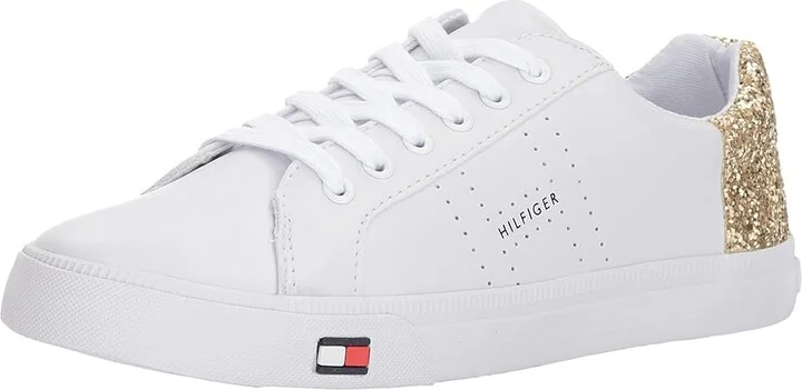 Tommy Hilfiger Lune Women's Shoes White/Gold : 8 M, Synthetic - Image 2