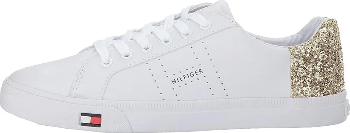 Tommy Hilfiger Lune Women's Shoes White/Gold : 8 M, Synthetic - Image 7