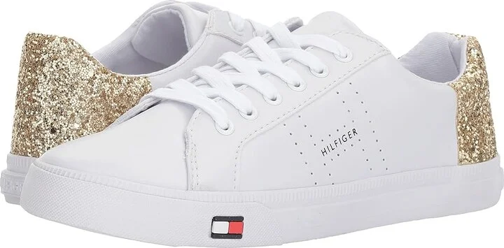 Tommy Hilfiger Lune Women's Shoes White/Gold : 8 M, Synthetic