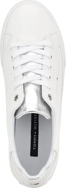 Tommy Hilfiger Lyan Women's Shoes White/Silver : 10 M, Synthetic - Image 2