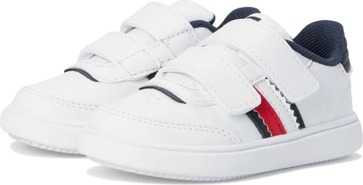 Tommy Hilfiger Men Th Iconic Court 3.0 Alt (Toddler) White/Navy 7 Medium