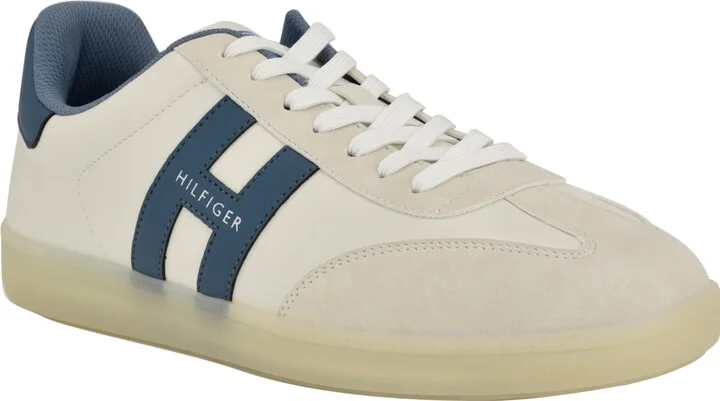 Tommy Hilfiger Men's Berge T-Toe Casual Sneakers - White, Teal multi