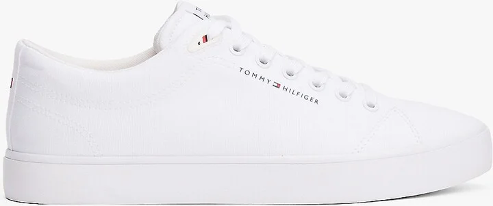 Tommy Hilfiger Men's Canvas Low-Top Sneaker - White - US 7.5 / EU 40