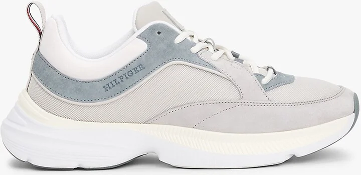 Tommy Hilfiger Men's Contrast Texture Runner Sneaker - Grey - US 7.5 / EU 40