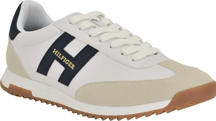 Tommy Hilfiger Men's Ganibel Fashion Jogger Sneakers - Ivory/White/Navy