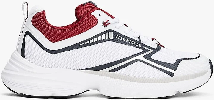Tommy Hilfiger Men's Geometric Runner Sneaker - White - US 7.5 / EU 40