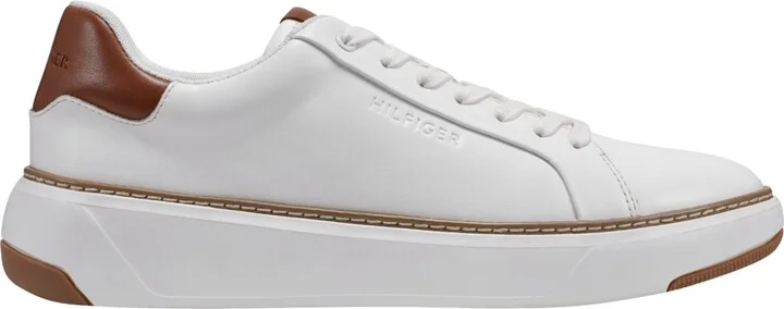 Tommy Hilfiger Men's Hines Lace Up Casual Sneakers - White, Cognac - Image 2
