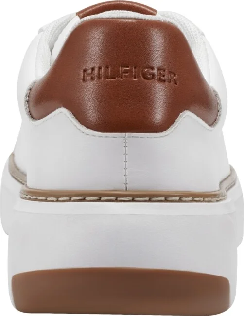 Tommy Hilfiger Men's Hines Lace Up Casual Sneakers - White, Cognac - Image 3