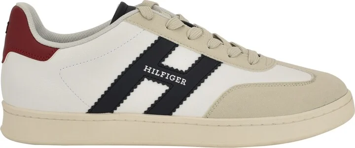 Tommy Hilfiger Men's Javlon T-Toe Fashion Sneakers - Light natural, Dark blue multi - Image 2