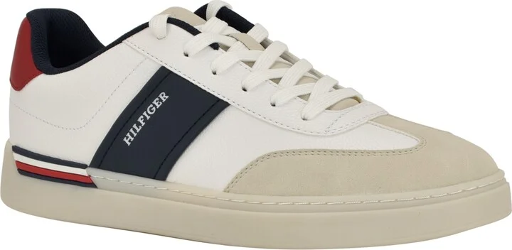 Tommy Hilfiger Men's Jivlin T-Toe Fashion Sneakers - White, Dark blue multi