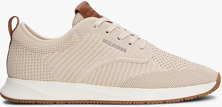 Tommy Hilfiger Men's Knit Runner Sneaker - Beige - US 7.5 / EU 40