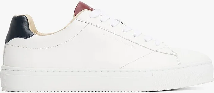 Tommy Hilfiger Men's Leather Cupsole Sneaker - White - US 8 / EU 41