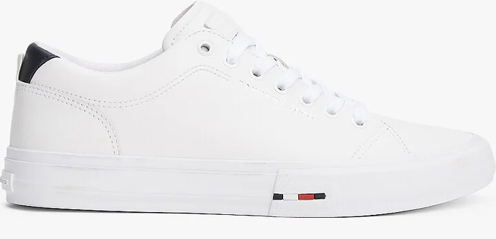 Tommy Hilfiger Men's Leather Low-Top Sneaker - White - US 7.5 / EU 40