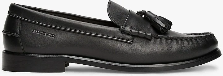 Tommy Hilfiger Men's Leather Tassel Loafer - Black - US 7.5 / EU 40
