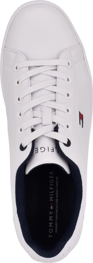 Tommy Hilfiger Men's Lendar Flag Logo Lace Up Sneakers - White, Navy Multi - Image 4