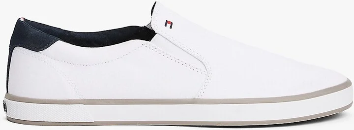 Tommy Hilfiger Men's Logo Slip-On Sneaker - White - US 7.5 / EU 40