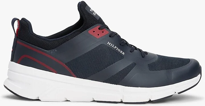 Tommy Hilfiger Men's Mixed Media Runner Sneaker - Navy - US 7.5 / EU 40