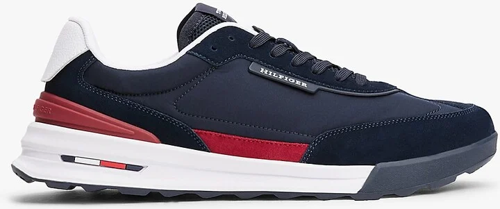 Tommy Hilfiger Men's Mixed Media Runner Sneaker - Navy - US 7.5 / EU 40