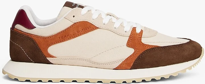 Tommy Hilfiger Men's Mixed-Texture Suede Sneaker - Beige - US 7.5 / EU 40