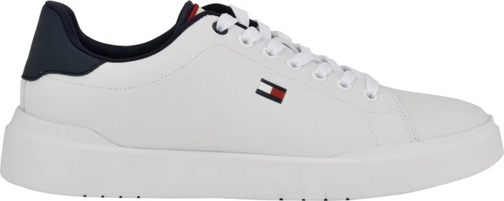 Tommy Hilfiger Men's Narvyn Lace-Up Low Top Sneakers - White, Navy - Image 2
