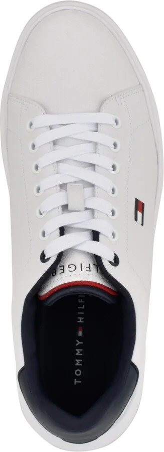 Tommy Hilfiger Men's Narvyn Lace-Up Low Top Sneakers - White, Navy - Image 4