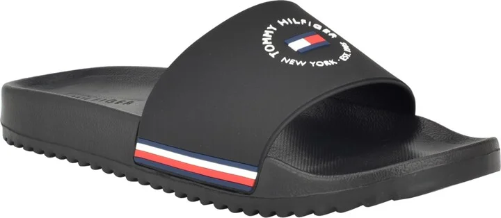 Tommy Hilfiger Men's Ratri Branded Classic Pool Slides