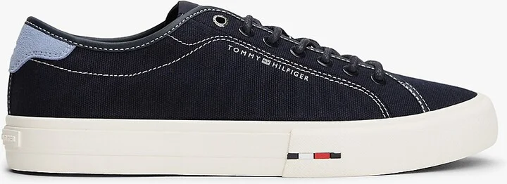 Tommy Hilfiger Men's Signature Canvas Sneaker - Navy - US 8 / EU 41