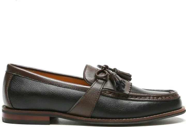 Tommy Hilfiger Men's Sohan Kilt Detail Tassel Loafers - Black, Dark brown - Image 2