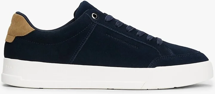 Tommy Hilfiger Men's Suede Court Sneaker - Navy - US 7.5 / EU 40