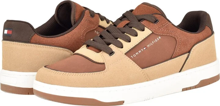 Tommy Hilfiger Mens Tenito Sneaker Khaki/Cognac Multi 7M