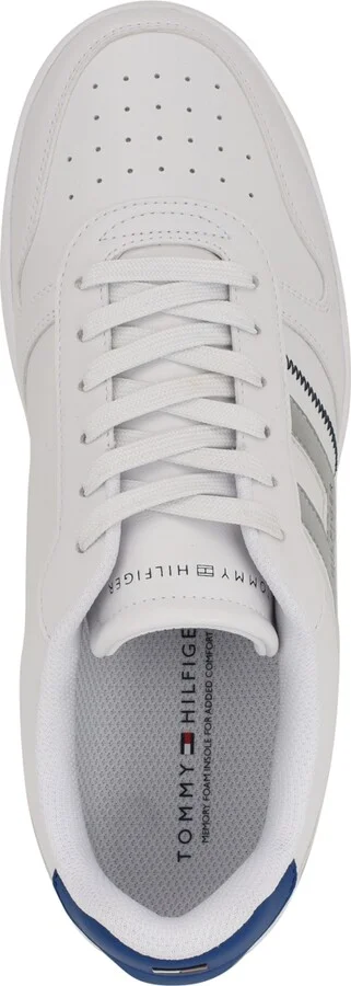 Tommy Hilfiger Men's Tilyas Stitch Detailed Sneakers - White, Silver, Blue - Image 3
