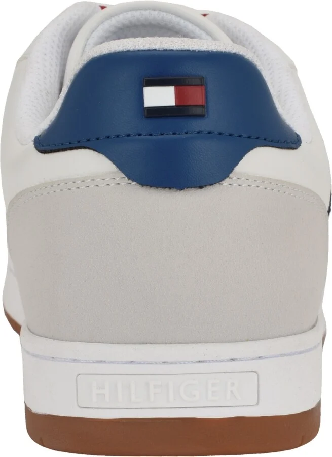 Tommy Hilfiger Men's Tilyas Stitch Detailed Sneakers - White, Silver, Blue - Image 8