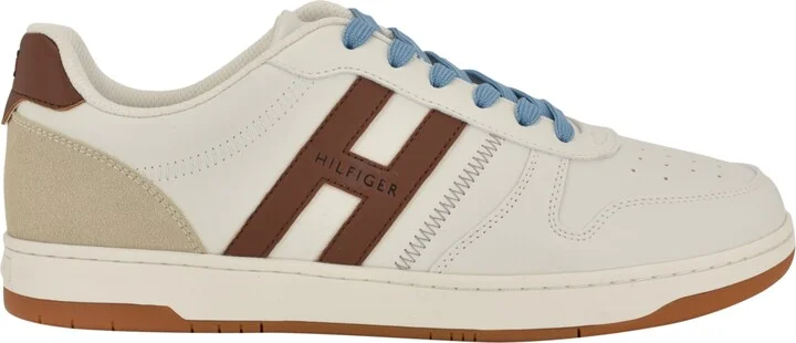 Tommy Hilfiger Men's Tilyas Stitch Detailed Sneakers - White, Silver, Blue - Image 9