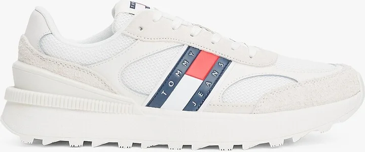 Tommy Hilfiger Men's TJ Flag Retro Runner Sneaker - White - US 7.5 / EU 40